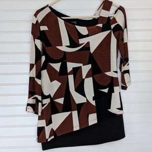 Chico's Travelers Open Shoulder LayereTop  Size  0